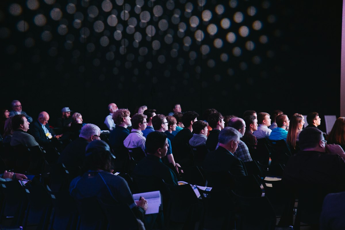Crowd at a large public event venue